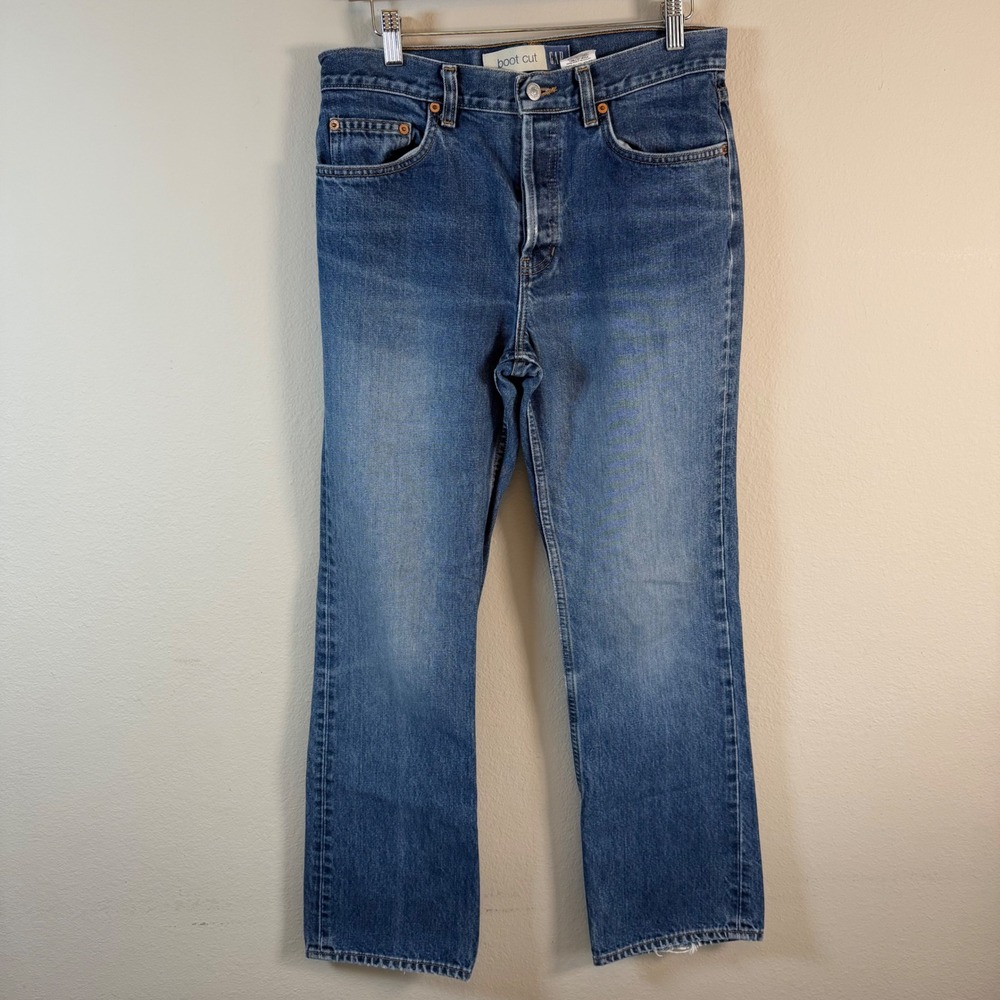 Vintage Y2K GAP Boot Cut Jeans‎ Mid Rise 10 Made USA Button Fly 100% Cotton